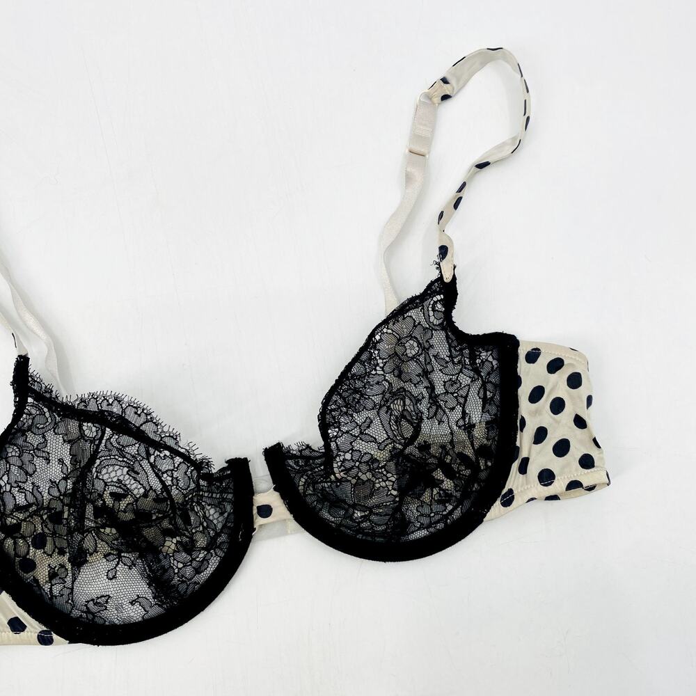 Andres Sarda polka dot lace unlined bra